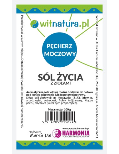 SÓL ŻYCIA "PĘCHERZ MOCZOWY" - WITNATURA, MARTA DUL