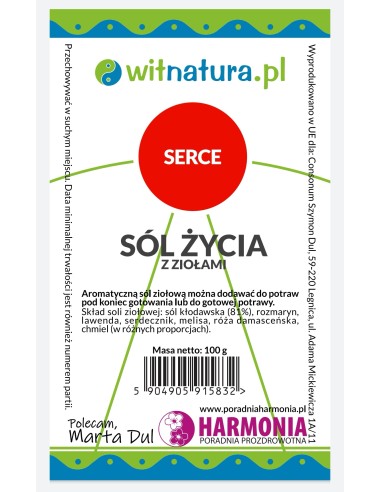 SÓL ŻYCIA "SERCE" - WITNATURA, MARTA DUL