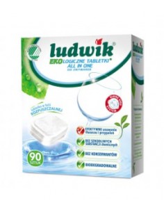 EKOLOGICZNE TABLETKI DO ZMYWARKI, NORDIC ECOLABEL, 80 SZT, LUDWIK