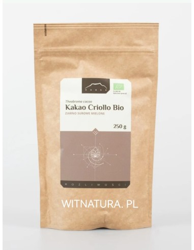 KAKAO CRIOLLO BIO SUROWE, MIELONE 250g - NANGA