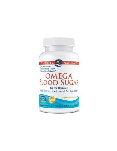 OMEGA 3 Z KWASEM ALFA-LIPONOWYM I CHROMEM (OMEGA BLOOD SUGAR 896MG) 60 KAPS. - NORDIC NATURALS