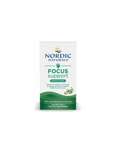 OMEGA 3 z CYTYKOLINĄ I MIŁORZĘBEM, 1280 MG, (FOCUS SUPPORT), 60 KAPS - NORDIC NATURALS