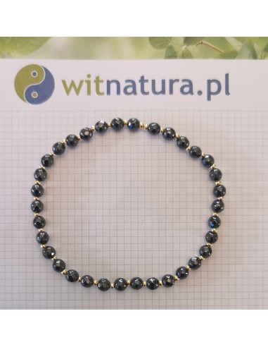 HEMATYT MIX, BRANOSOLETKA, FASETOWANE KULKI 4MM