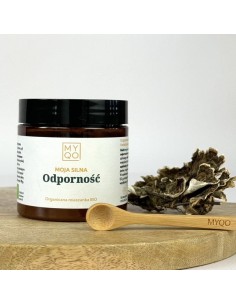 MOJA SILNA ODPORNOŚĆ - EKSTRAKT: REISHI, SOPLÓWKA, CORDYCEPS, WROŚNIAK 70G - MYQO