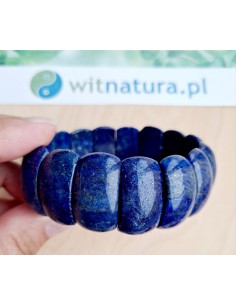 LAPIS LAZULI, BRANOSOLETKA, PĘKATE DŁUGIE PASTYLKI 24/12MM